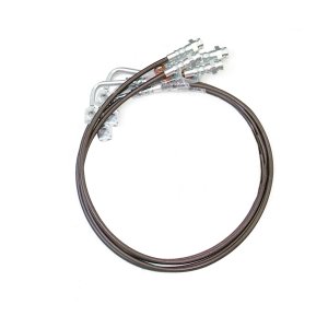 Brake Line Front And Rear Braided Stainless Steel 6 in. Length