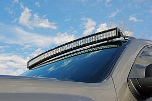 70507 GM 50-inch Curved LED Light Bar Upper Windshield Mounts (07-13 PU/SUV)