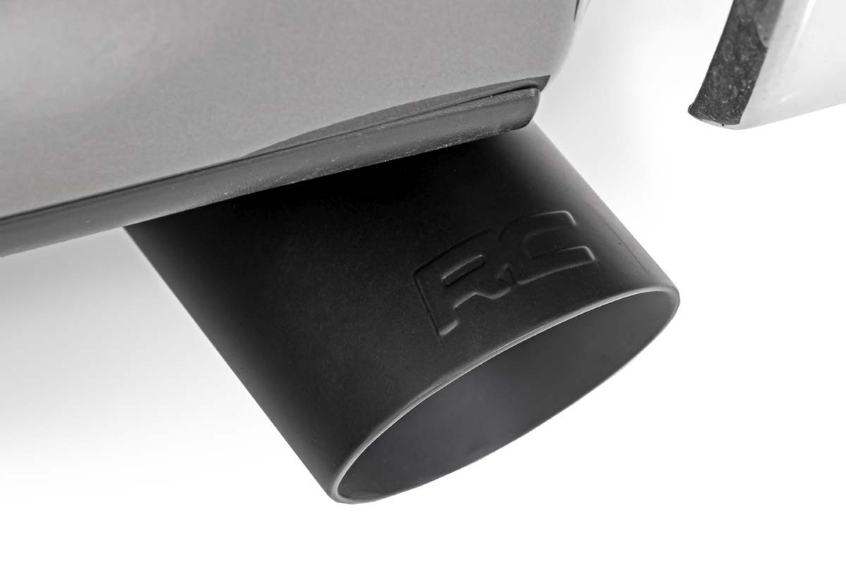 Exhaust Tip | Black | RC Logo | 2.5-3 Inch Pipe