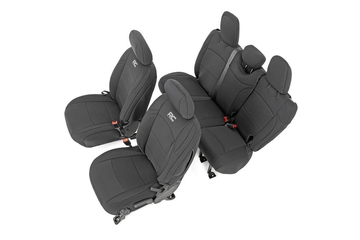 RC-91012 Couvre-Sieges | Front and Rear w/ Armrest | Jeep Wrangler JL (18-23)