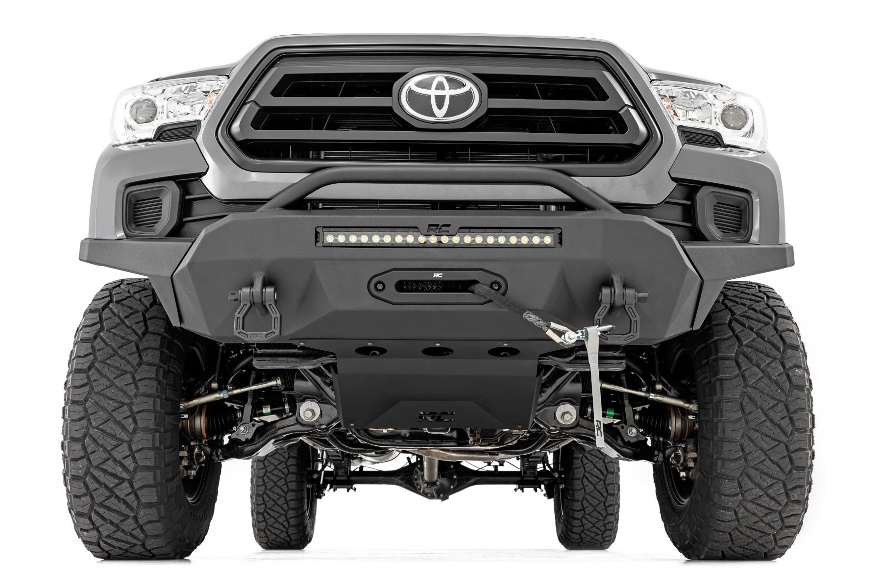 Front Bumper | High Clearance | 12000-Lb Pro Series Winch | Synthetic Rope Toyota Tacoma 4WD (16-23)