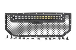 70158 Mesh Grille | 30" Dual Row LED | Black | GMC Sierra 1500 (16-18)