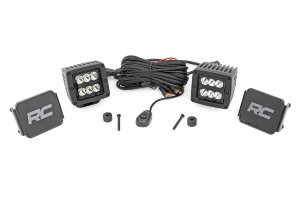 70062 LED Light Kit | Cowl Mount | 2" Black Pair | Jeep Gladiator JT (20-23)/Wrangler JL (18-23)