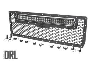 70190DRL Mesh Grille | 30" Dual Row LED | Black | White DRL | GMC Sierra 1500 (14-15)