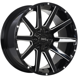 Wheel RUF48 Sinner Gloss Black - Milled Edge 20x9.0 5x127/5x139.7 ET15 CB 77.8