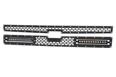 70155 Mesh Grille | 12" Single Row LED Pair | Black | Chevy Silverado 2500 HD/3500 HD (11-14)