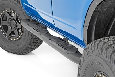 Oval Nerf Step | 4-Door | Black | Ford Bronco 4WD (2021-2023)