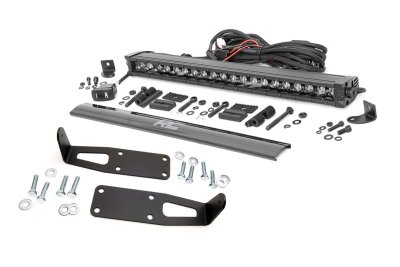70568BLDRL LED Light Kit | Bumper Mount | 20" Black Single Row | White DRL | Ram 2500/3500 (10-18)