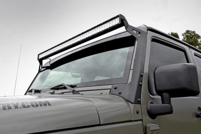 70504BL LED Light Kit | Windshield Mount | 50" Black Dual Row | Jeep Wrangler JK (07-18)